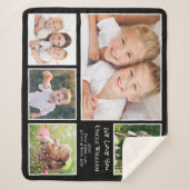 Couverture Sherpa Oncle We Love You Photo Collage Noir (Devant)