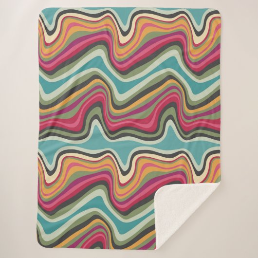 Couverture Sherpa ondes rétro MANA (Devant)