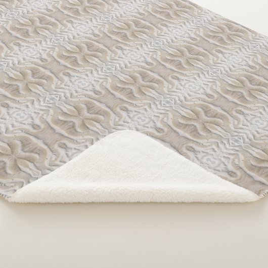 Couverture Sherpa Ondulations sur un motif de plage de sable (3/4)