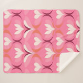 Couverture Sherpa Oogne de coeur rose chic (Devant (Horizontal))