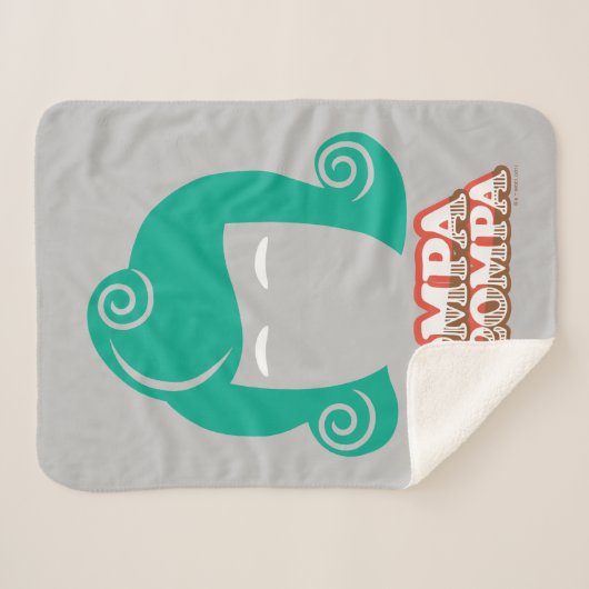 Couverture Sherpa Oompa Loompa Graphique de cheveux (Devant (Horizontal))