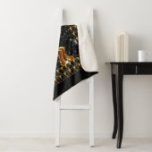 Couverture Sherpa Opulent Galaxy Stream Full Liquid Gold Black Monoc (En situation)