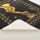 Couverture Sherpa Opulent Galaxy Stream Full Liquid Gold Black Monoc (3/4)