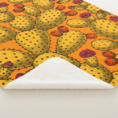 Couverture Sherpa Opuntie de floraison en jaune (3/4)