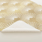 Couverture Sherpa Or & blanc Art déco Motif sans couture (3/4)
