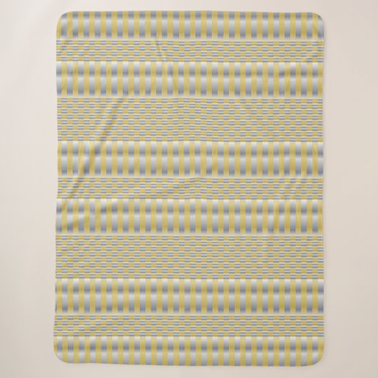 Couverture Sherpa Or et argent (Checkers et Stripes) (Devant)