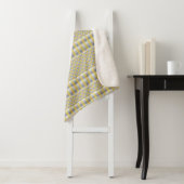 Couverture Sherpa Or et argent (Checkers et Stripes) (En situation)