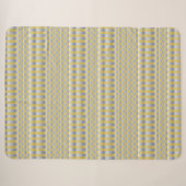 Couverture Sherpa Or et argent (Checkers et Stripes) (Devant (Horizontal))