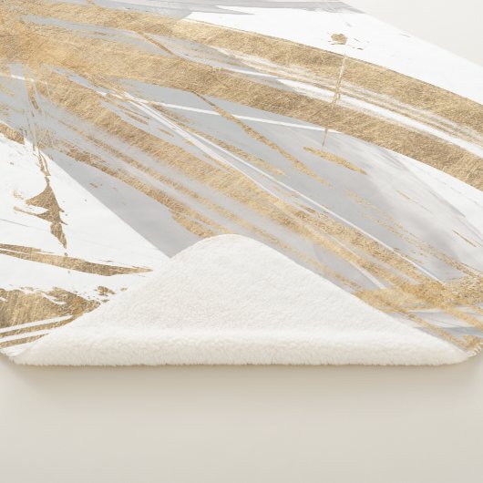 Couverture Sherpa Or et gris (3/4)