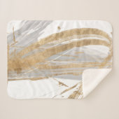 Couverture Sherpa Or et gris (Devant (Horizontal))