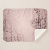 Couverture Sherpa Or rose Design métallique de luxe (Devant (Horizontal))