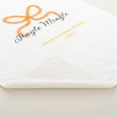 Couverture Sherpa Orange bow jingle Mingle retro boho family namdate (3/4)