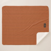 Couverture Sherpa Orange chaud - Frappe automnale avec vos initiales (Devant (Horizontal))