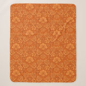 Couverture Sherpa Orange Damask Wallpaper Motif (Devant)