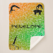 Couverture Sherpa Orange, Green Gymnastique Événements Sherpa Blanke (Devant)