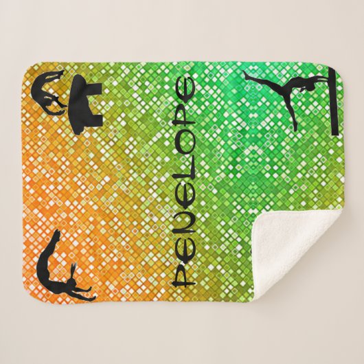 Couverture Sherpa Orange, Green Gymnastique Événements Sherpa Blanke (Devant (Horizontal))