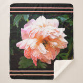 Couverture Sherpa Orange Sherbert Romantic Peony (Devant)