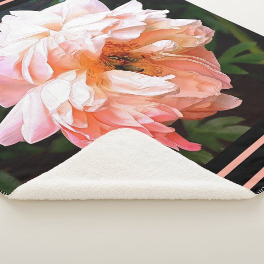Couverture Sherpa Orange Sherbert Romantic Peony (3/4)