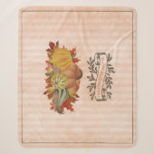 Couverture Sherpa Orange Thanksgiving Citrouilles et Squash (Devant)