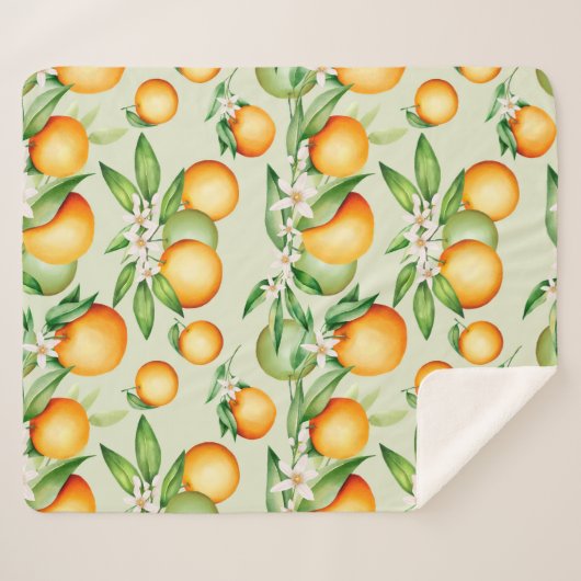 Couverture Sherpa Oranges (Devant (Horizontal))