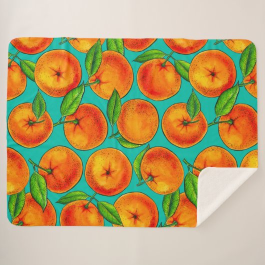 Couverture Sherpa Oranges (Devant (Horizontal))