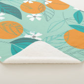 Couverture Sherpa Oranges florissantes en feuille. illustration (3/4)