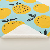 Couverture Sherpa Oranges fruits sans couture motif (3/4)