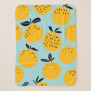 Couverture Sherpa Oranges fruits sans couture motif