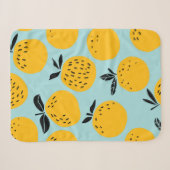 Couverture Sherpa Oranges fruits sans couture motif (Devant (Horizontal))
