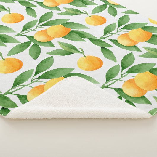 Couverture Sherpa Oranges ou mandarines motif (3/4)