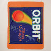 Couverture Sherpa Orbite des années 1920 Crate de fruits Oranges imp (Devant)