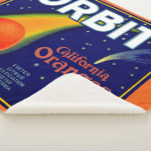 Couverture Sherpa Orbite des années 1920 Crate de fruits Oranges imp (3/4)