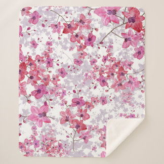 Couverture Sherpa Orchidée : beauté rouge singulière.