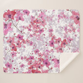 Couverture Sherpa Orchidée : beauté rouge singulière. (Devant (Horizontal))