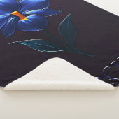 Couverture Sherpa Orchidée bleue (3/4)