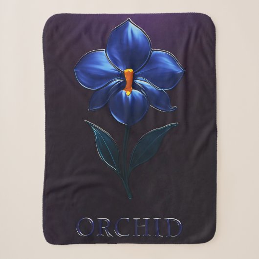 Couverture Sherpa Orchidée bleue (Devant)