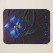 Couverture Sherpa Orchidée bleue (Devant (Horizontal))