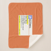 Couverture Sherpa Ordonnance personnalisée Alcool humoristique (Devant)