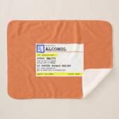 Couverture Sherpa Ordonnance personnalisée Alcool humoristique (Devant (Horizontal))
