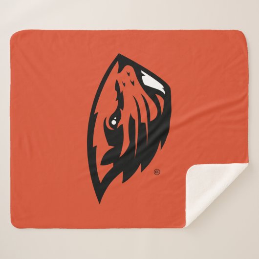 Couverture Sherpa Oregon State Beavers | Tête de castor (Devant (Horizontal))
