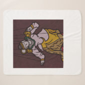 Couverture Sherpa Oreiller graphique de style miniature indien vinta (Devant (Horizontal))