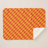 Couverture Sherpa Oriental Rouge Jaune Kiku Chrysanthemum Mon Motif (Devant (Horizontal))