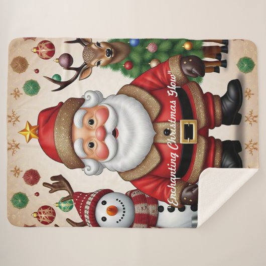 Couverture Sherpa "Ornamented Tree" (Devant (Horizontal))