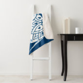 Couverture Sherpa Ornate Patterned Blue Elephant (En situation)