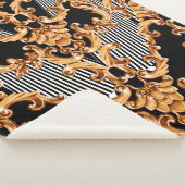 Couverture Sherpa Ornement baroque doré (3/4)