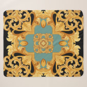 Couverture Sherpa Ornement baroque doré éléments 3D (Devant (Horizontal))