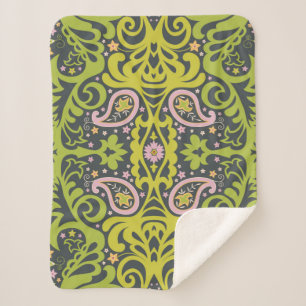 Couverture Sherpa ornement de paisley orientale; flacon décoratif sa