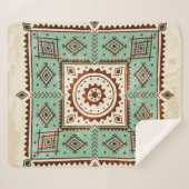 Couverture Sherpa Ornement ethnique (Devant (Horizontal))