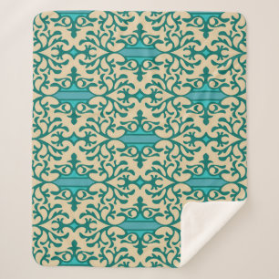 Couverture Sherpa Ornement floral : Moderne à la mode sans couture