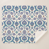 Couverture Sherpa Ornement floral : Motif arabe traditionnel. (Devant (Horizontal))